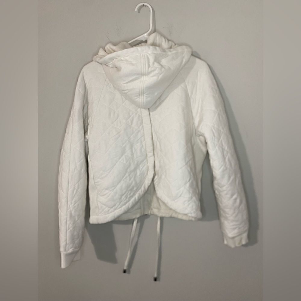 Free People quilted split back ivory jacket - Picture 4 of 7